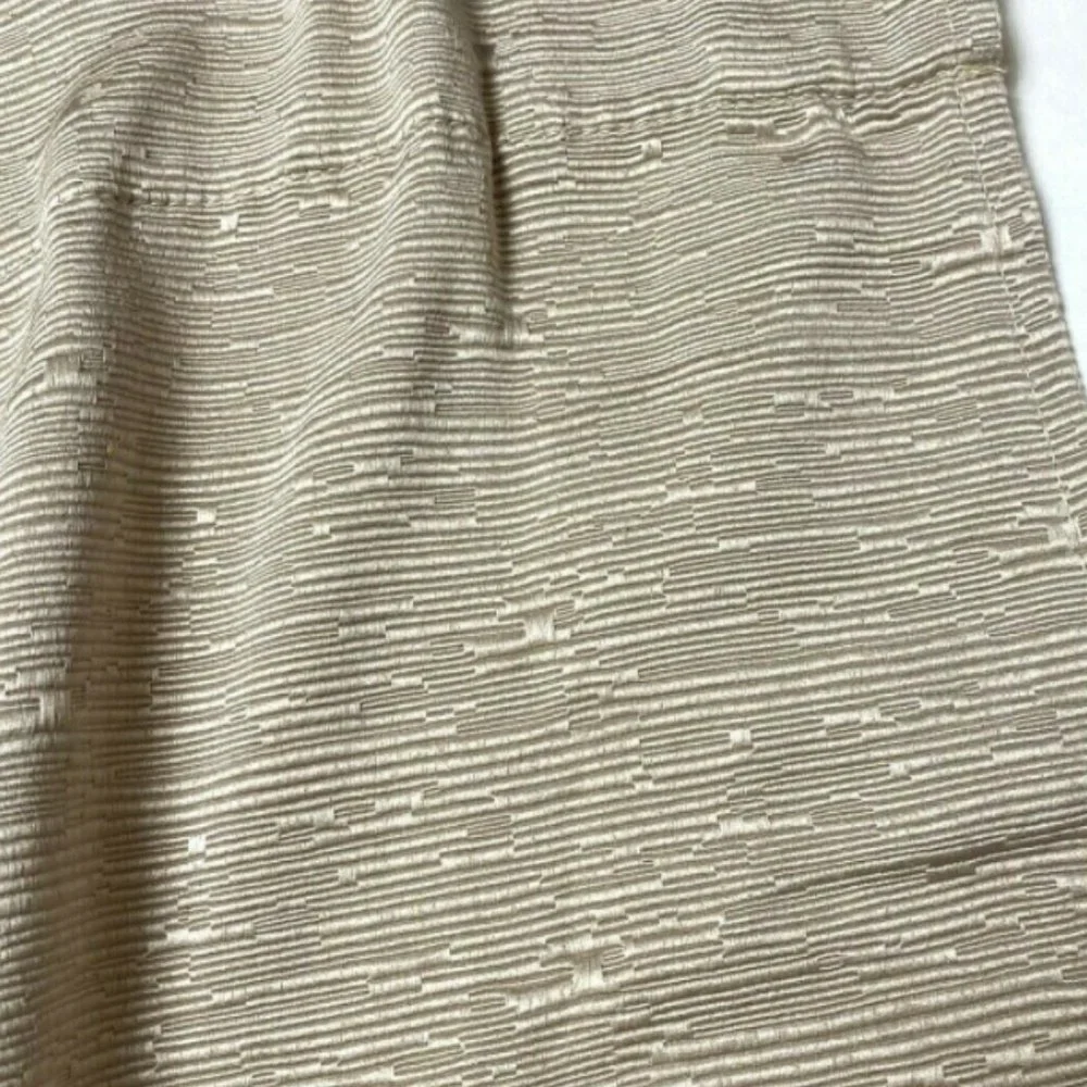 2 Textured Curtains Drapes Panels Beige Taupe